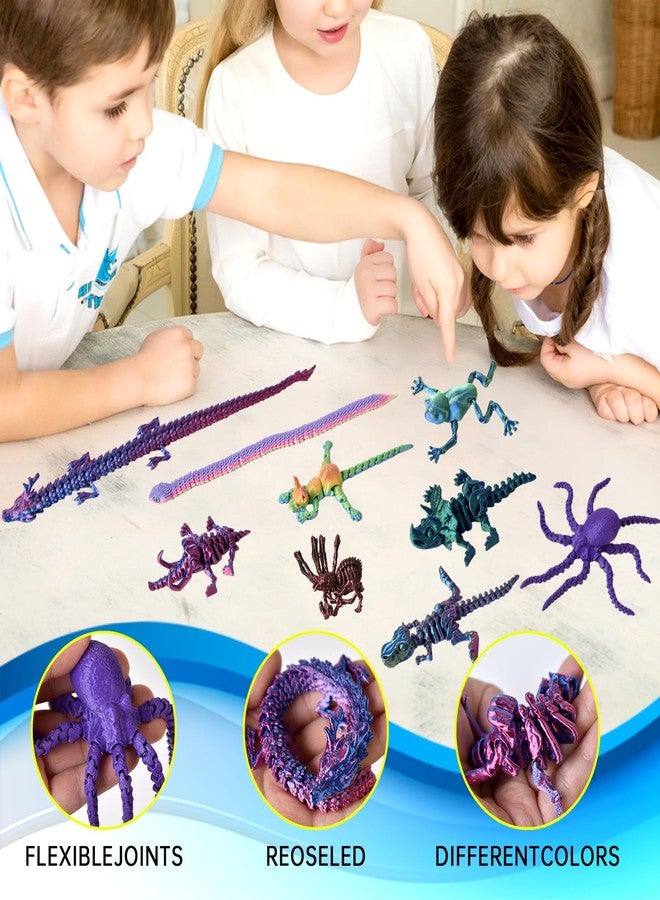 ليرفي مجموعة ألعاب LEERFEI المكونة من 9 قطع من مجسمات التنانين المطبوعة ثلاثية الأبعاد، بأشكال بيولوجية متعددة، مجسمات خيالية قابلة للتجميع - Image 5